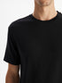 LC Waikiki Crew Neck Short Sleeve Men's Textured T-Shirt